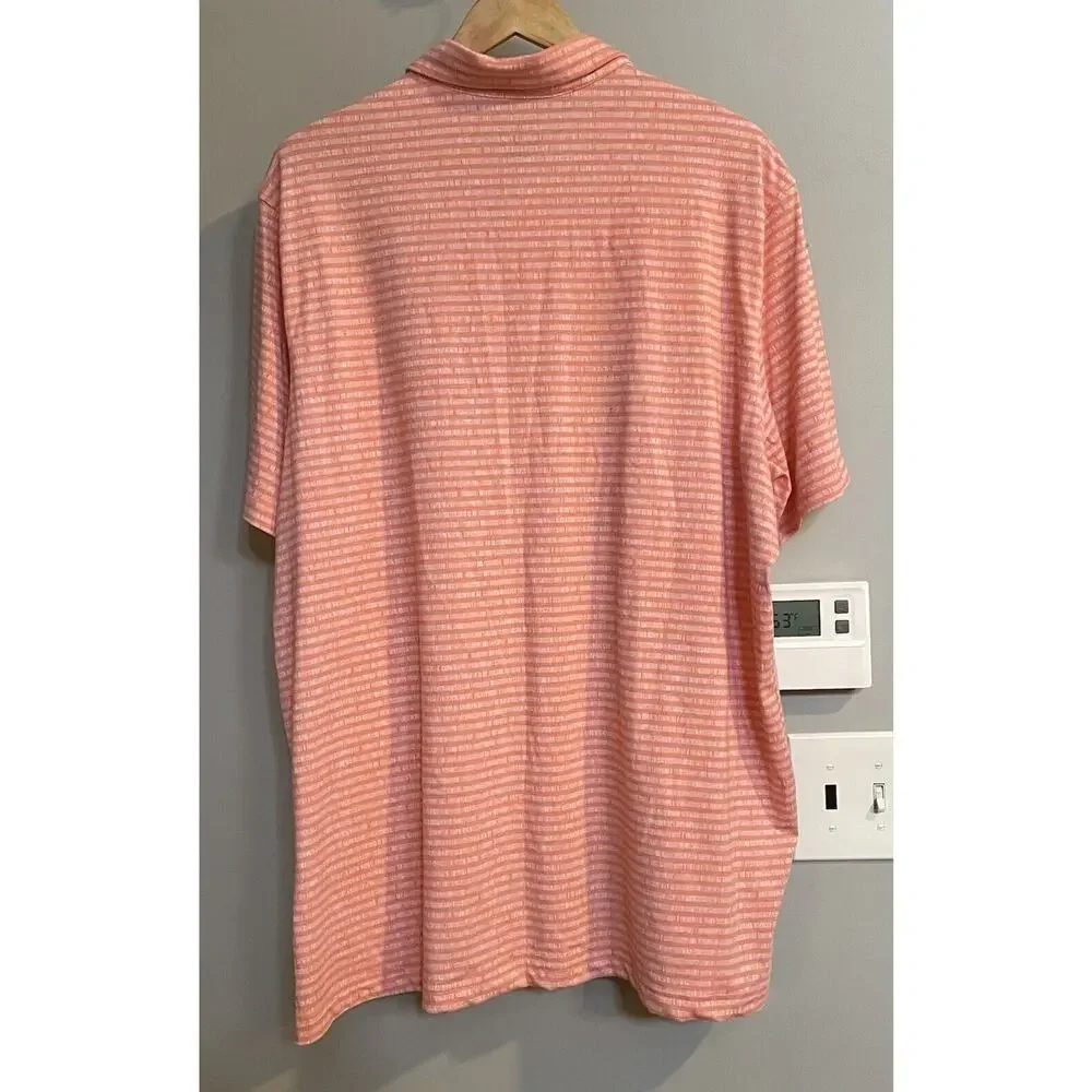 Adidas Shirt‎ Polo Three Stripe Brand Striped Golf Athletic Casual XXL